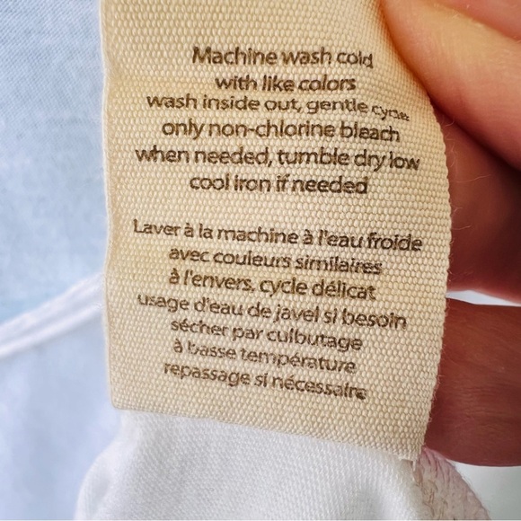 FREE PEOPLE WHITE FLOWY CHIFFON SHEER TIERED HEM TUNIC TOP LS SIZE LARGE - Picture 3 of 7